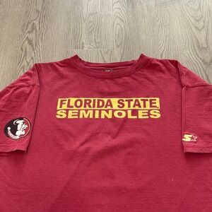 Vintage‎ Florida State University FSU Seminoles Starter Tee 2XL Burgundy 90s Y2K